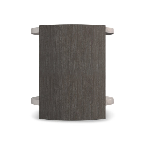 Bernhardt Bernhardt Prado Porcini Side Table With Cast Glass-Reinforced Concrete Tops, Rustic Modern Accent 324126B