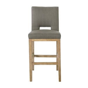 English Elm Christopher Knight Home® - BARSTOOL Grey Fabric Upholstered Padded Seat with Sturdy Eco Wooden Frame — Comfortable Durable Design 73531.00DPGRY