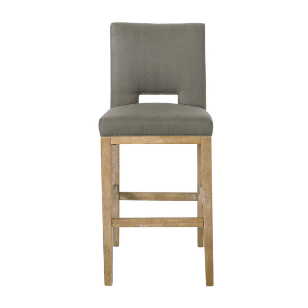 English Elm Christopher Knight Home® - BARSTOOL Grey Fabric Upholstered Padded Seat with Sturdy Eco Wooden Frame — Comfortable Durable Design 73531.00DPGRY