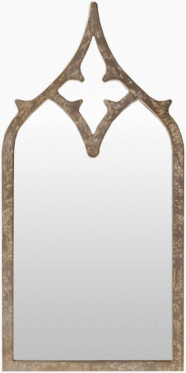 Surya Serenade Mirror 46"H X 23"W - Elegant High Sheen Decorative Accent For Timeless Home Style & Grace Frame, Gray Manufactured Wood Mrr1004-2346
