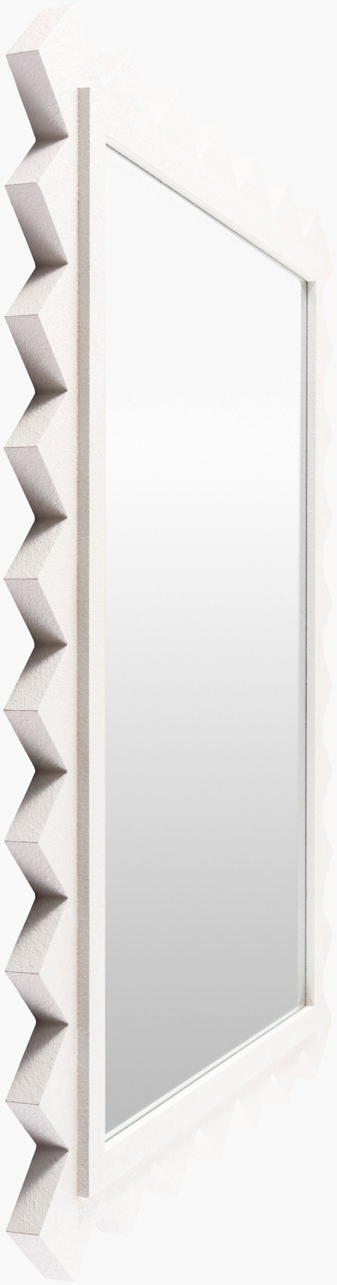 Surya Harrison Accent Mirror - Elevate Your Home Decor With Timeless Elegance & Artistic Flair 35"H X 25"W Frame, White Manufactured Wood Mrr1007-3525