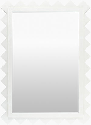 Surya Harrison Accent Mirror - Elevate Your Home Decor With Timeless Elegance & Artistic Flair 35"H X 25"W Frame, White Manufactured Wood Mrr1007-3525