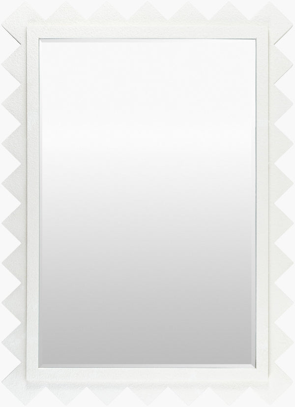 Surya Harrison Accent Mirror - Elevate Your Home Decor With Timeless Elegance & Artistic Flair 35"H X 25"W Frame, White Manufactured Wood Mrr1007-3525