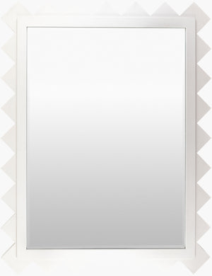 Surya Harrison Accent Mirror - Elevate Your Home Decor With Timeless Elegance & Artistic Flair 35"H X 25"W Frame, White Manufactured Wood Mrr1007-5745