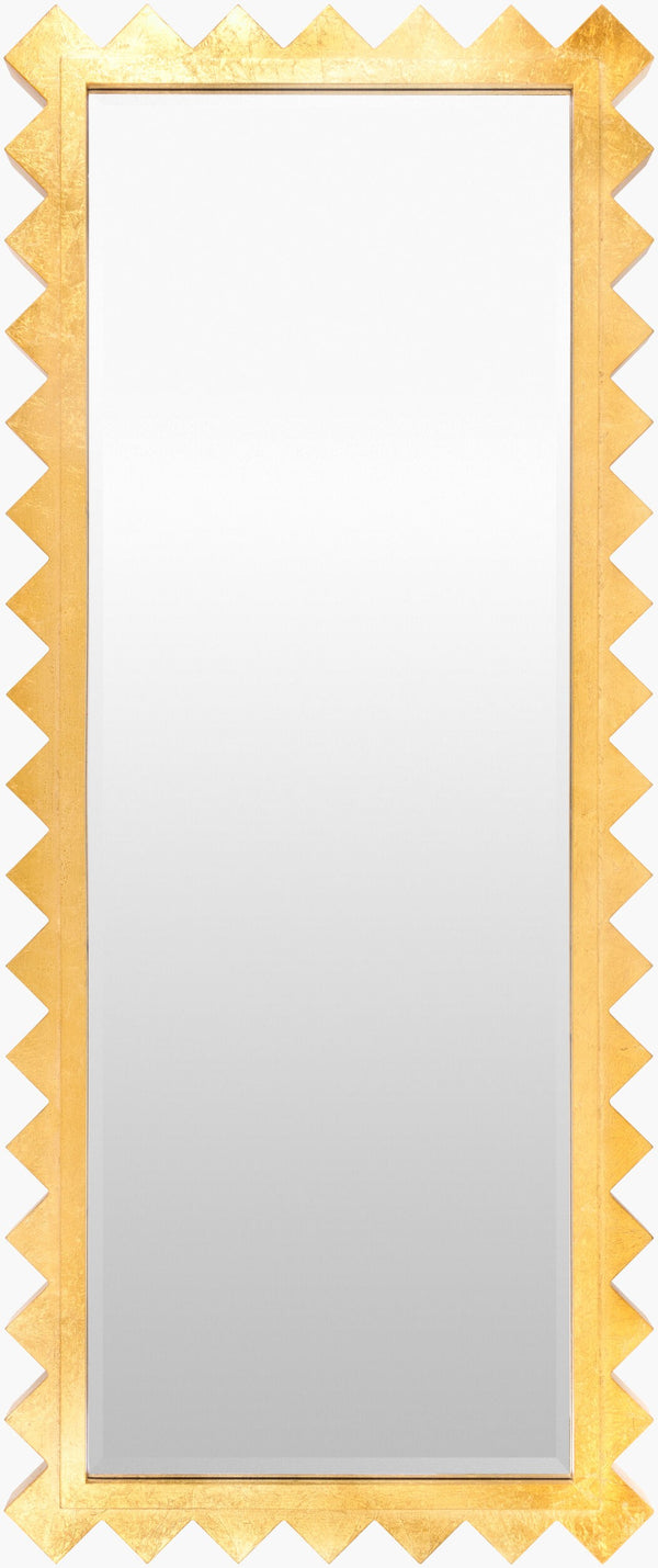 Surya Harrison Accent Mirror - Elevate Your Home Decor With Timeless Elegance & Artistic Flair 35"H X 25"W Frame, Gold Manufactured Wood Mrr1022-6025