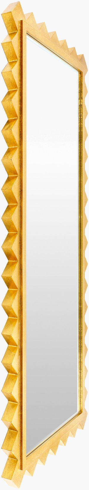 Surya Harrison Accent Mirror - Elevate Your Home Decor With Timeless Elegance & Artistic Flair 35"H X 25"W Frame, Gold Manufactured Wood Mrr1022-6025