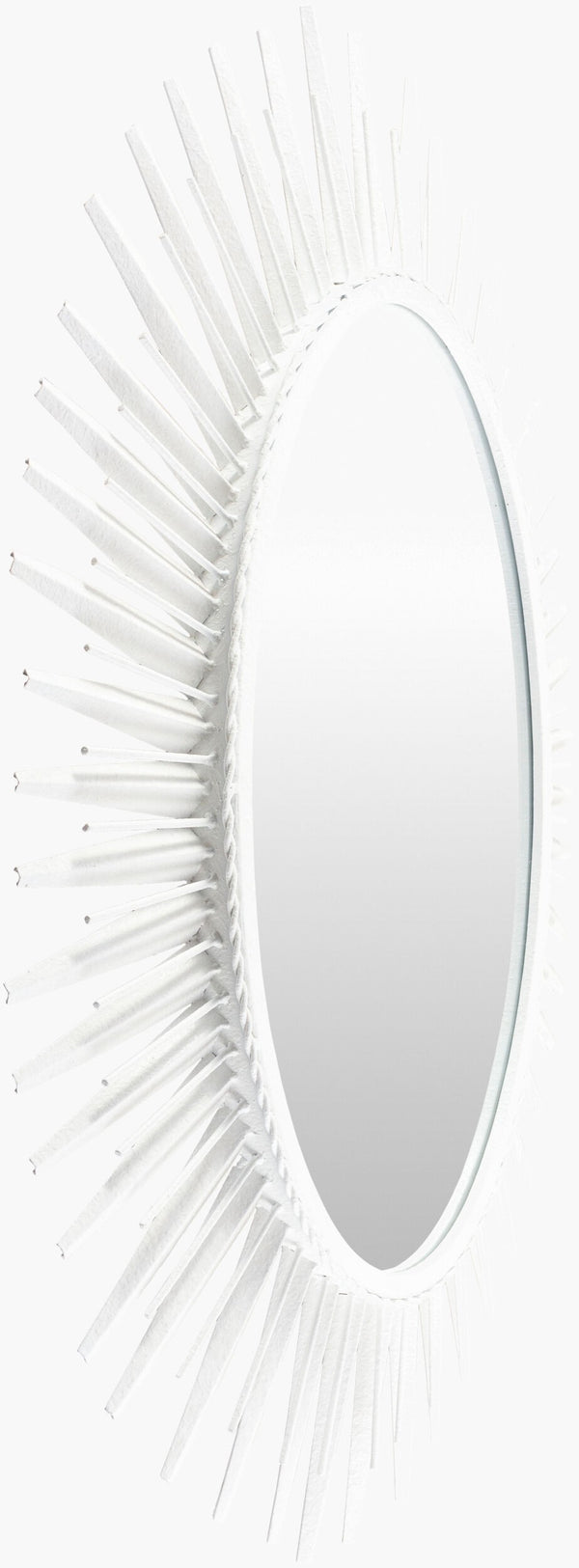 Surya Nihal Mid-century Modern Accent Mirror - 35"H X 24"W - Elevate Your Space With Timeless Elegance Frame, White Iron Mrr1040-3524