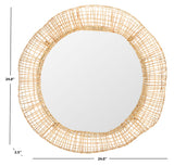 Safavieh Alia, 24 Inch, Natural, Cane/Mdf/Iron Mirror MRR4001A