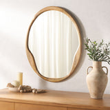 Safavieh Paz, 32 Inch, Natural, Mango Wood/Mdf Mirror MRR4003A