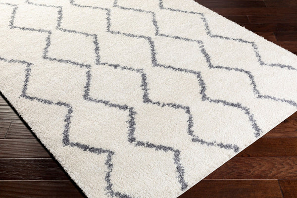 Livabliss Maroc Plush Shag Rug Moroccan Geometric Polypropylene Blend for Cozy Bedroom Floors MRS2307-23