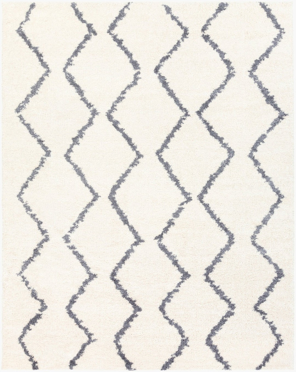 Livabliss Maroc Plush Shag Rug Moroccan Geometric Polypropylene Blend for Cozy Bedroom Floors MRS2307-23