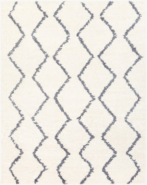 Livabliss Maroc Plush Shag Rug Moroccan Geometric Polypropylene Blend for Cozy Bedroom Floors MRS2307-23