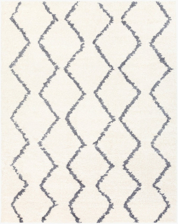 Livabliss Maroc Plush Shag Rug Moroccan Geometric Polypropylene Blend for Cozy Bedroom Floors MRS2307-23