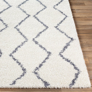 Livabliss Maroc Plush Shag Rug Moroccan Geometric Polypropylene Blend for Cozy Bedroom Floors MRS2307-23