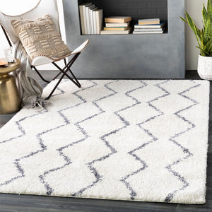 Livabliss Maroc Plush Shag Rug Moroccan Geometric Polypropylene Blend for Cozy Bedroom Floors MRS2307-23