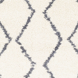 Livabliss Maroc Plush Shag Rug Moroccan Geometric Polypropylene Blend for Cozy Bedroom Floors MRS2307-23