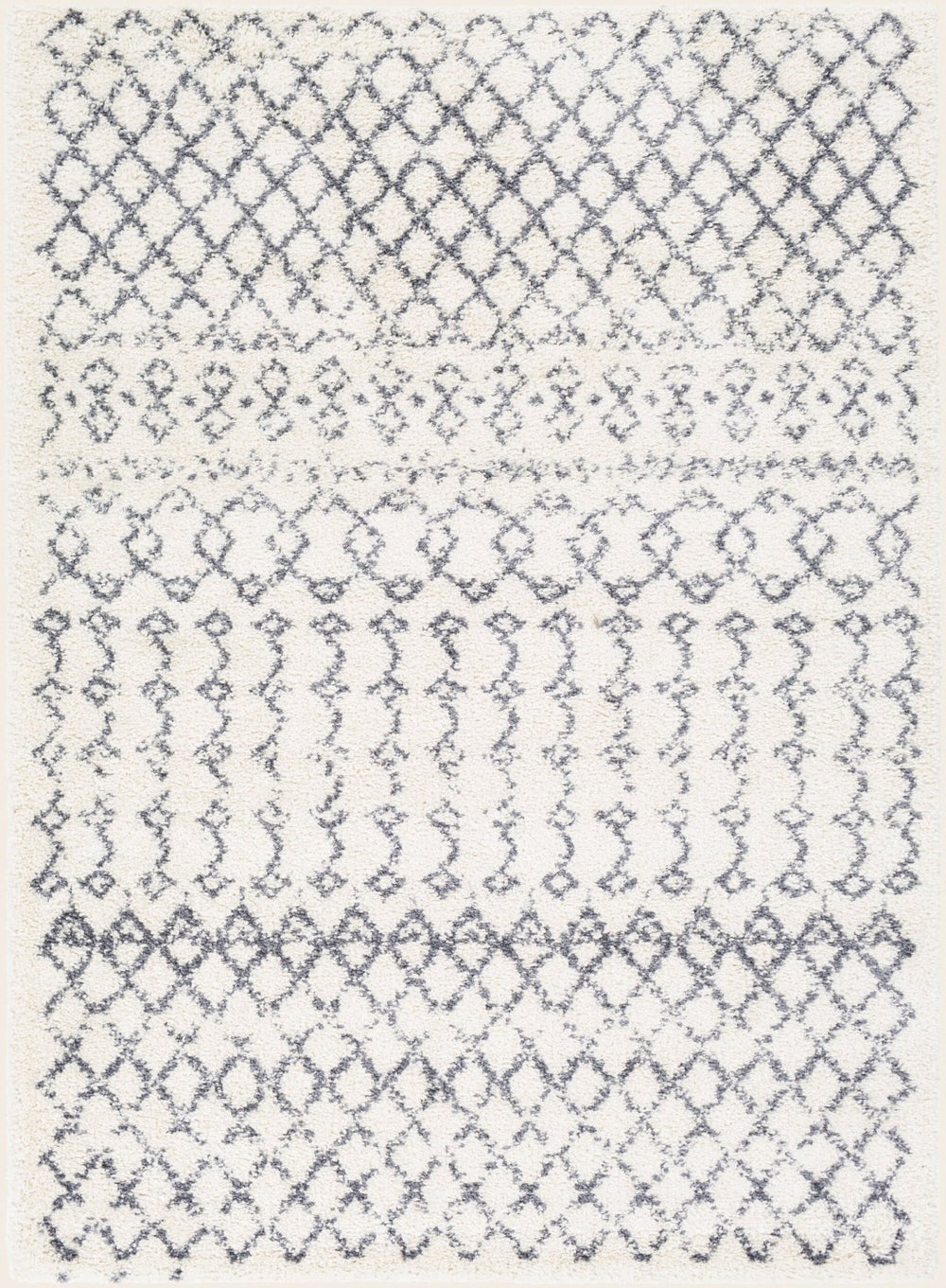 Livabliss Maroc Global Geometric Shag Rug Plush Polypropylene Pile for Entryways and Bedrooms MRS2311-23