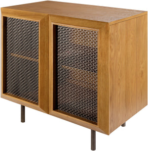 Marshall MRSL-001 30"H x 30"W x 19"D Cabinet MRSL001-303019  Top: Brown; Base: Metallic - Pewter Surya