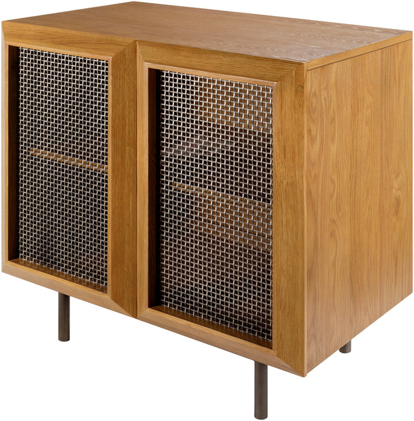 Marshall MRSL-001 30"H x 30"W x 19"D Cabinet MRSL001-303019  Top: Brown; Base: Metallic - Pewter Surya