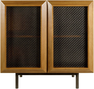 Marshall MRSL-001 30"H x 30"W x 19"D Cabinet MRSL001-303019  Top: Brown; Base: Metallic - Pewter Surya