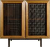 Marshall MRSL-001 30"H x 30"W x 19"D Cabinet MRSL001-303019  Top: Brown; Base: Metallic - Pewter Surya