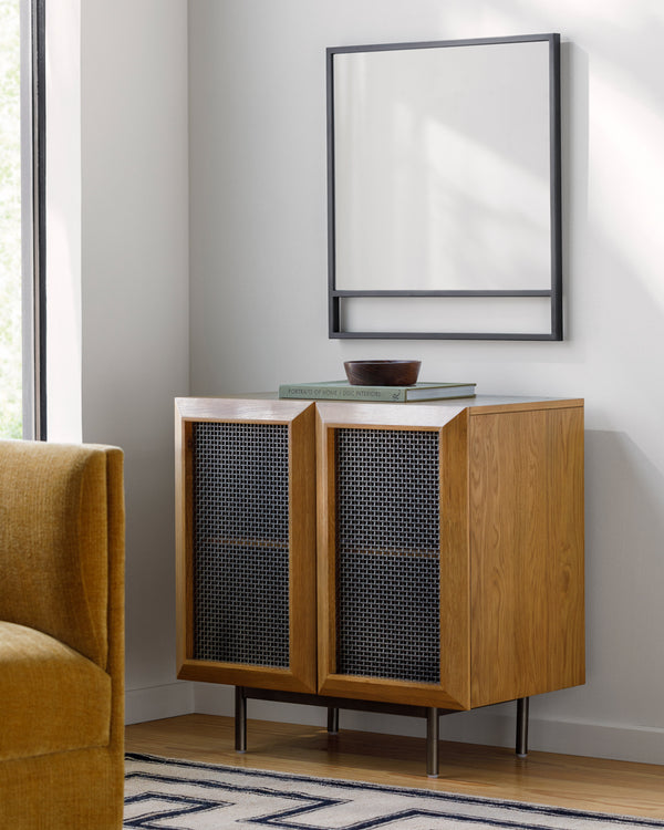Marshall MRSL-001 30"H x 30"W x 19"D Cabinet MRSL001-303019  Top: Brown; Base: Metallic - Pewter Surya