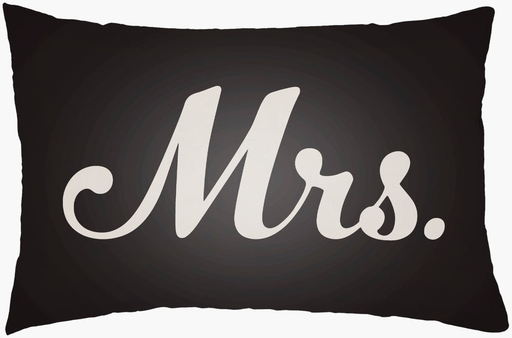 Livabliss Mr and Mrs Woven Lumbar Pillow Polyester Modern Texture Accent for Sofas and Beds MRSS003-1422