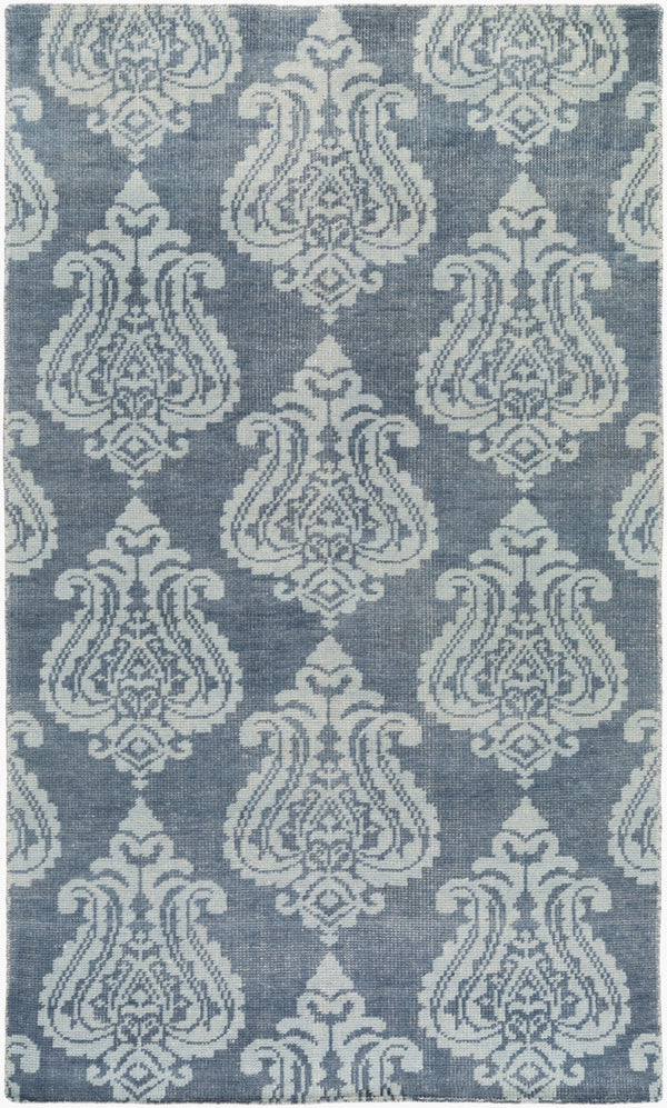 Surya Marta Handmade Wool Rug 2' X 3' - Durable, Timeless Design For High Traffic Areas & Easy Maintenance Blue Wool Mrt1000-23