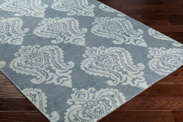 Surya Marta Handmade Wool Rug 2' X 3' - Durable, Timeless Design For High Traffic Areas & Easy Maintenance Blue Wool Mrt1000-23