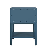 Homelegance By Top-Line Labron 1-Drawer Side Table Blue Wood