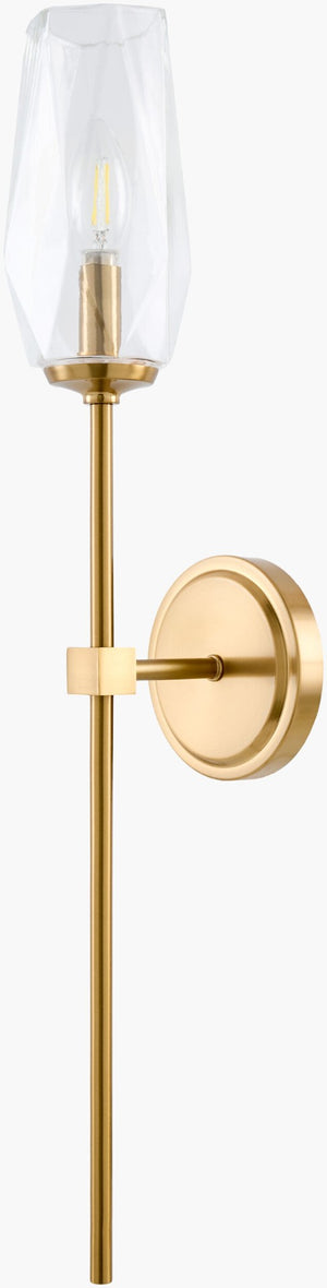 Livabliss Merivelle Upward Gas Lamp Style Metal Wall Sconce with Clear Glass for Classic Interiors MRVL-002