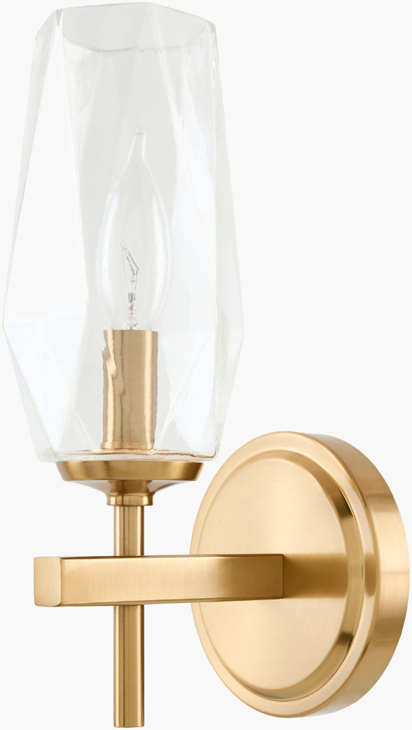 Livabliss Merivelle Metal and Glass Wall Sconce Traditional Fixture for Hallways and Entryways MRVL-004