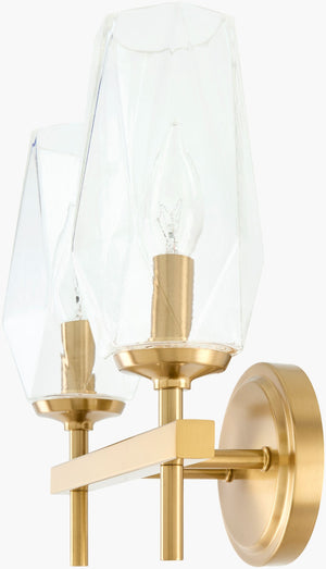 Livabliss Merivelle Metal and Glass Wall Sconce Traditional Hallway Living Room Light Fixture MRVL-006