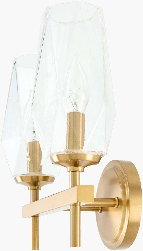 Livabliss Merivelle Metal and Glass Wall Sconce Traditional Hallway Living Room Light Fixture MRVL-006