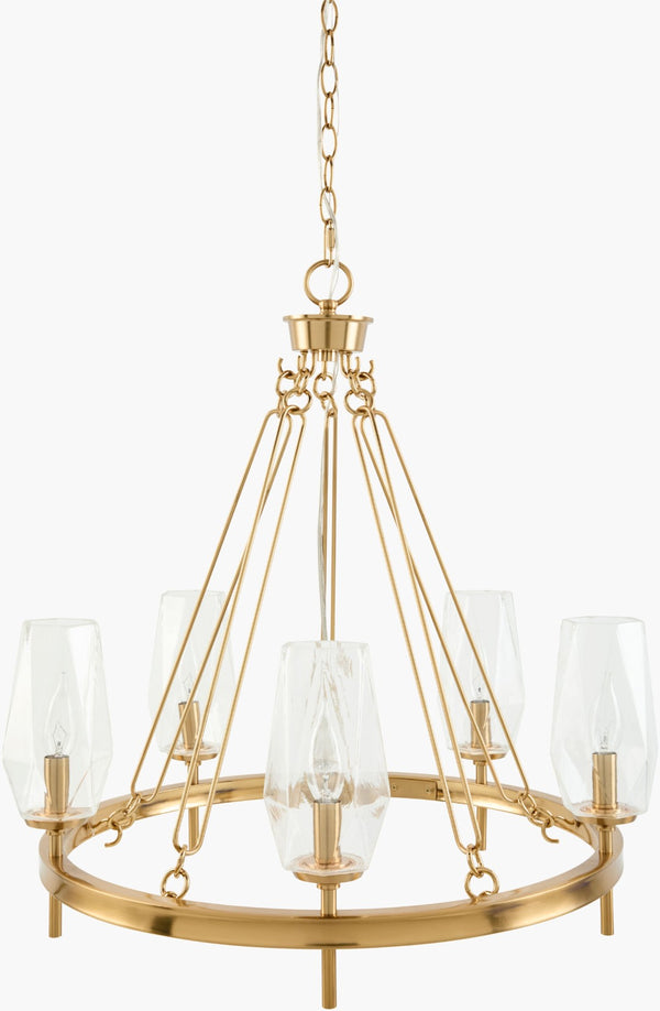 Livabliss Merivelle Traditional Metal Glass Chandelier Warm Ambient Light for Dining Foyer Spaces MRVL-012