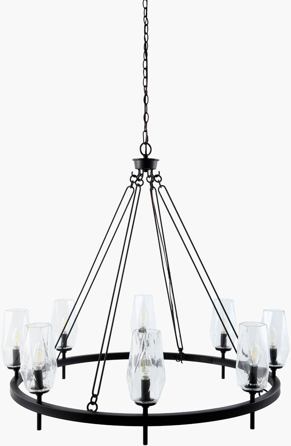 Livabliss Merivelle Glass and Metal Chandelier Traditional Formal Dining Entryway Ambient Light MRVL-015