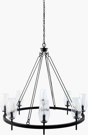 Livabliss Merivelle Glass and Metal Chandelier Traditional Formal Dining Entryway Ambient Light MRVL-015