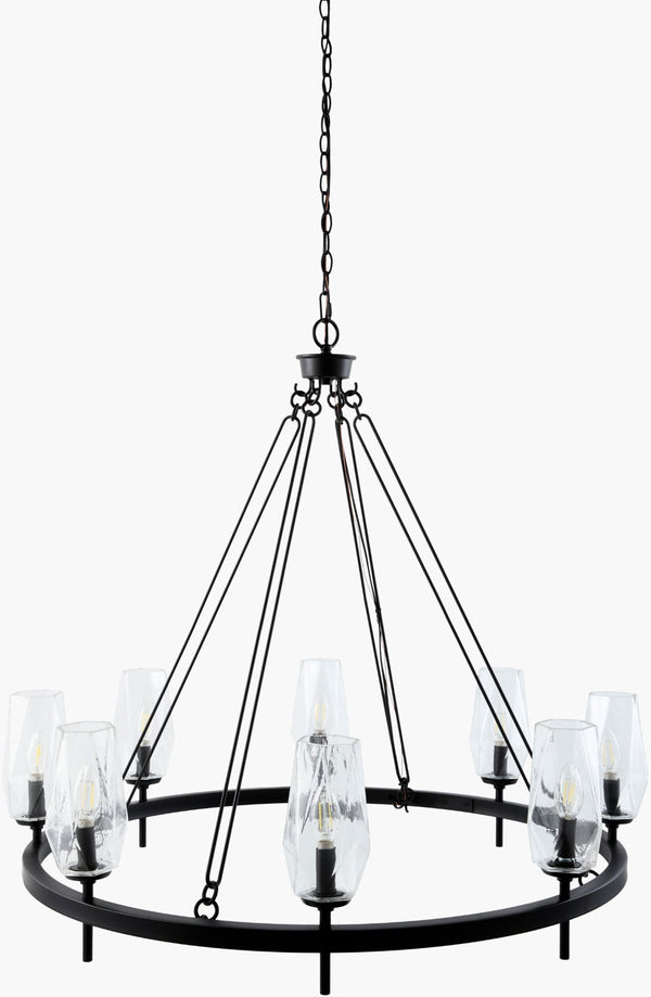 Livabliss Merivelle Glass and Metal Chandelier Traditional Formal Dining Entryway Ambient Light MRVL-015