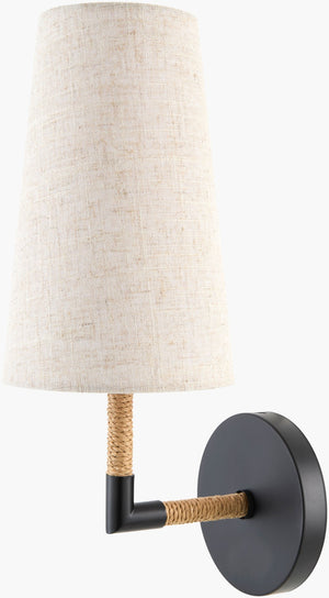 Livabliss Morvain Mid-century Modern Wall Sconce with Linen Shade for Warm Ambient Glow MRVN-001