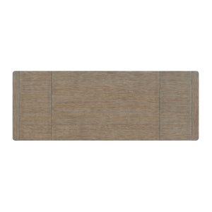 A.R.T. Furniture Reforma Trestle Dining Table - Extendable 84-128" Plank Surface, Rustic Oak Finish, Seats 8 Comfortably Brown Parawood Solids,Random Match Flaky Oak Veneers 324238-2358