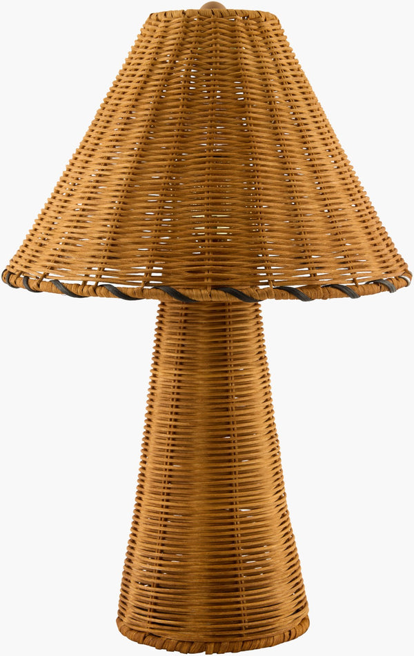 Livabliss Maroya Woven Rattan Felt Table Lamp Organic Texture Soft Light for Bedside or Console MRYA-001