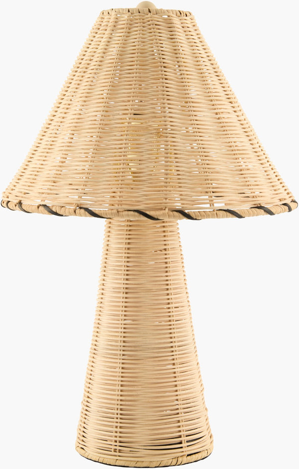 Livabliss Maroya Felt and Rattan Table Lamp Organic Texture Warm Ambient Light for Bedroom MRYA-002