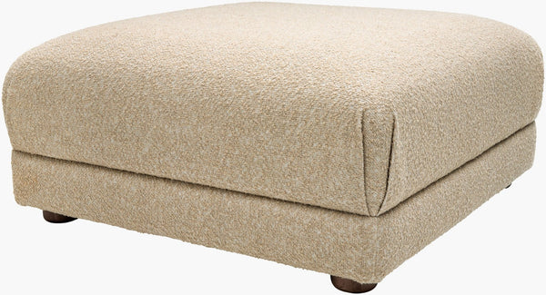 Surya Meryl Square Polyester Ottoman with Rubberwood Base for Living Room Seating or Table MRYL003-183742