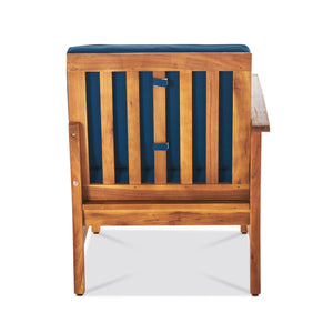 English Elm Perla Armless Accent Chair Tailored Low Profile Upholstered Seat for Living Room Blue 58941.00L-R-CON-M2BLU