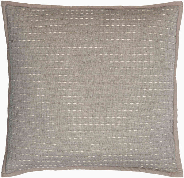 Surya Mirza 18" Accent Pillow – Soft Cotton Decor With Unique Design For Modern Comfort & Style Taupe Cotton,Cotton Mrz001-1818p