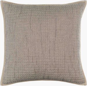 Surya Mirza 18" Accent Pillow – Soft Cotton Decor With Unique Design For Modern Comfort & Style Taupe Cotton,Cotton Mrz001-2020