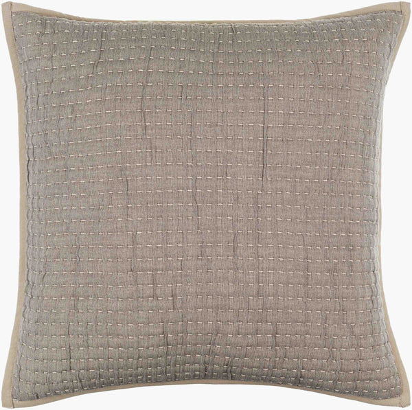Surya Mirza 18" Accent Pillow – Soft Cotton Decor With Unique Design For Modern Comfort & Style Taupe Cotton,Cotton Mrz001-2020