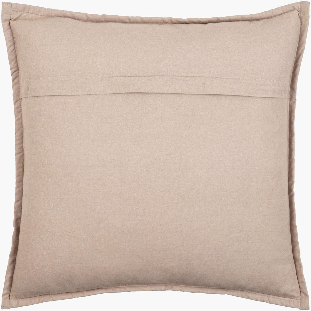 Surya Mirza 18" Accent Pillow – Soft Cotton Decor With Unique Design For Modern Comfort & Style Taupe Cotton,Cotton Mrz001-2020