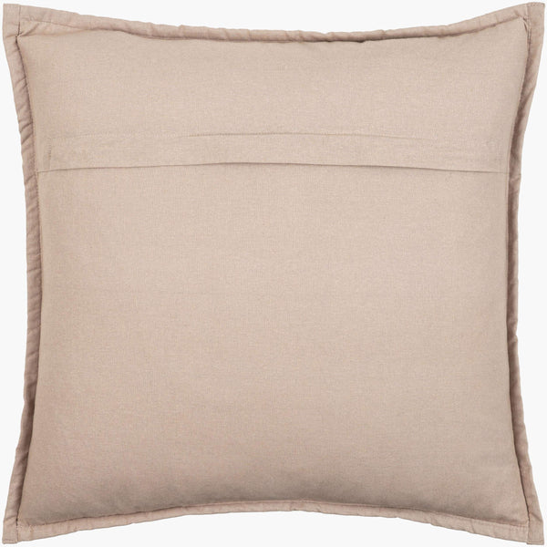 Surya Mirza 18" Accent Pillow – Soft Cotton Decor With Unique Design For Modern Comfort & Style Taupe Cotton,Cotton Mrz001-2020