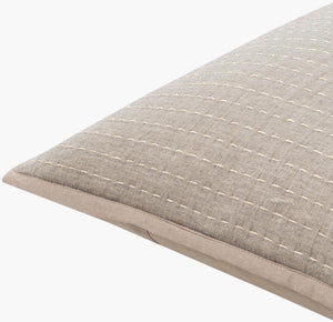 Surya Mirza 18" Accent Pillow – Soft Cotton Decor With Unique Design For Modern Comfort & Style Taupe Cotton,Cotton Mrz001-2020